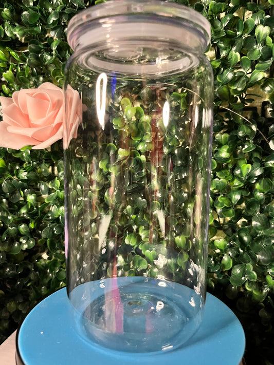 16 oz Acrylic double wall tumbler w/ clear lid
