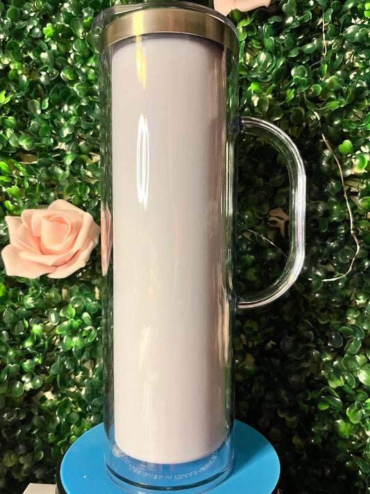 20 oz Acrylic diuble wall stainless steel w/ handle